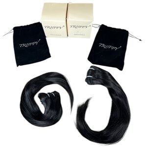 Triippy Raw Natural Black Remy Human Hair 16 Inch Hair Extension Bundle